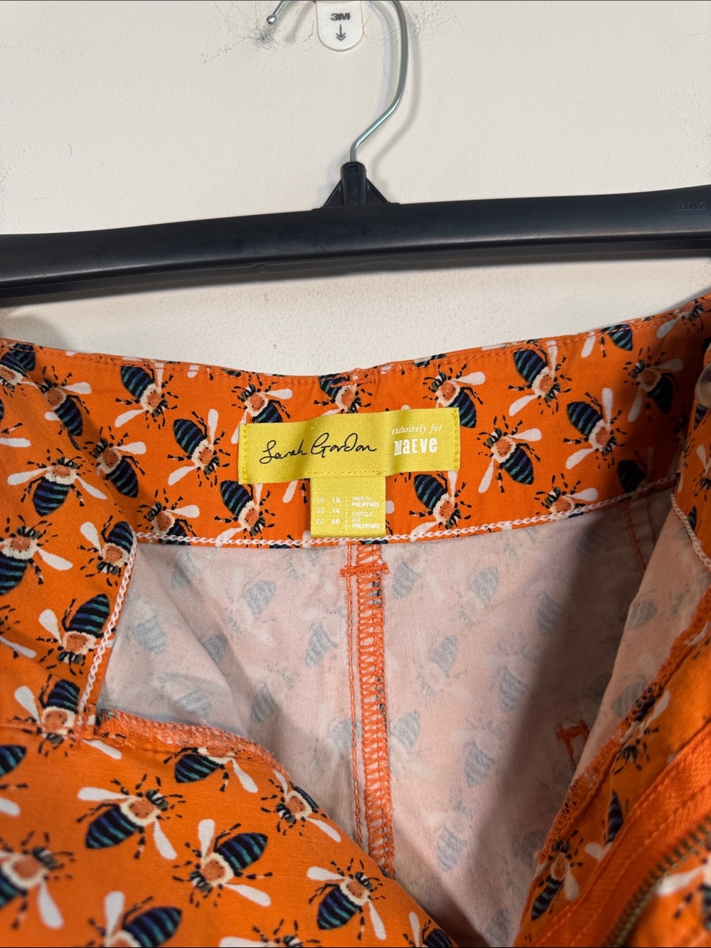 Maeve Orange Printed Wide-Leg Pant - Size 14 - Picture 7 of 7